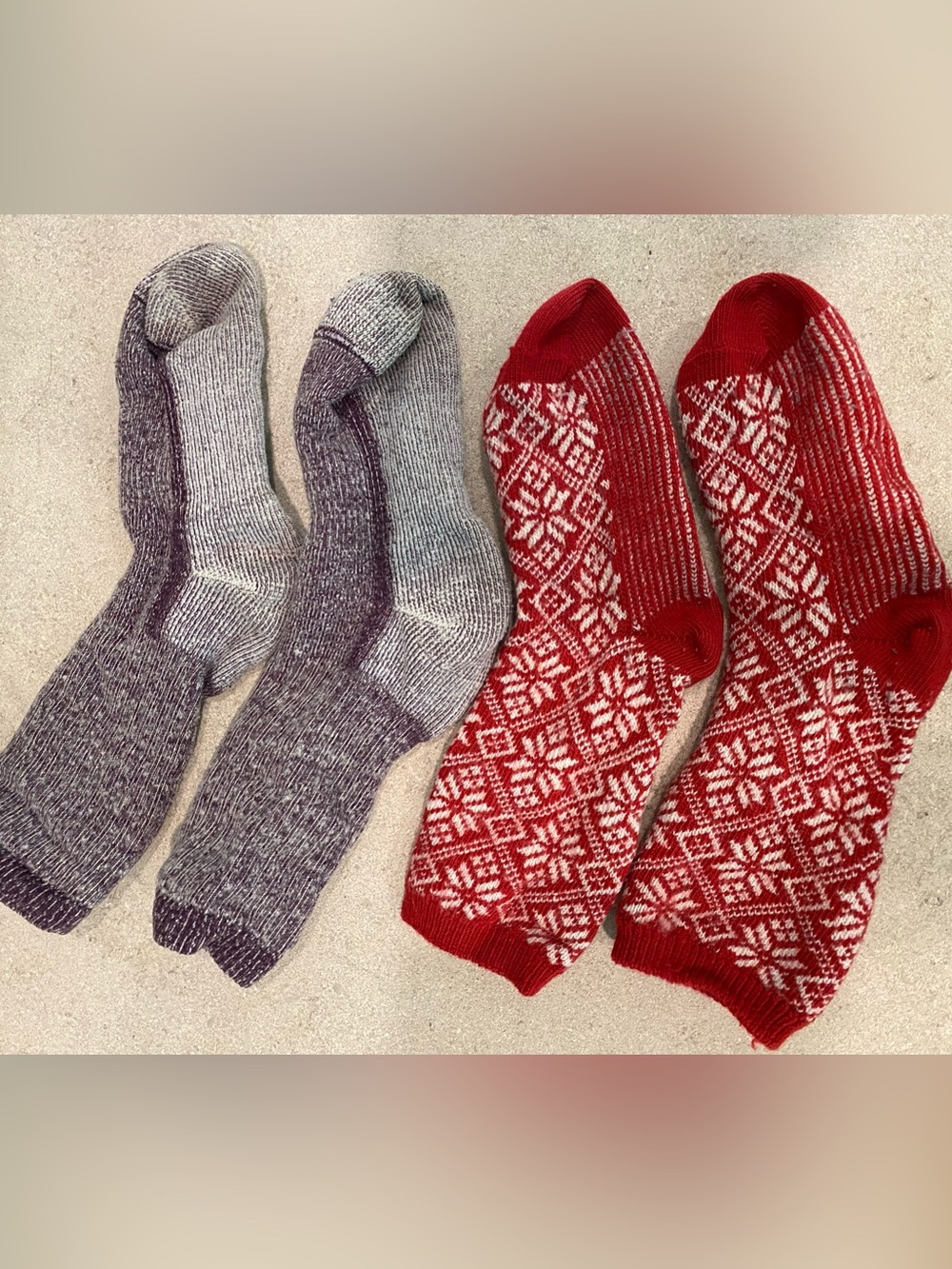 Smartwool 2 pair mixed light cushion hiking cozy lodge snowflake medium